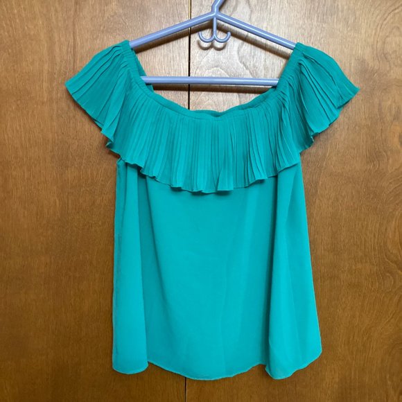 Naked Zebra Womens Off the Shoulder Sleeveless Blouse - Picture 4 of 16